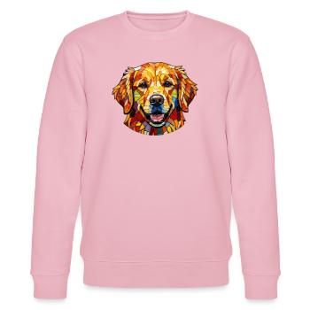 dog in a colorful mosaic style - Stanley/Stella Unisex Bio-Sweatshirt CHANGER  - Hellrosa - Vorne - Jaron (178cm) & Liana (172cm)