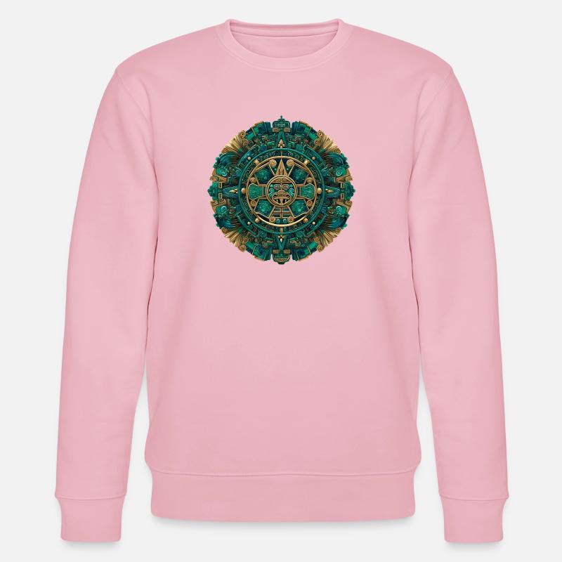 Azteken Sonnengott Mystisch - Stanley/Stella Unisex Bio-Sweatshirt CHANGER  - Hellrosa