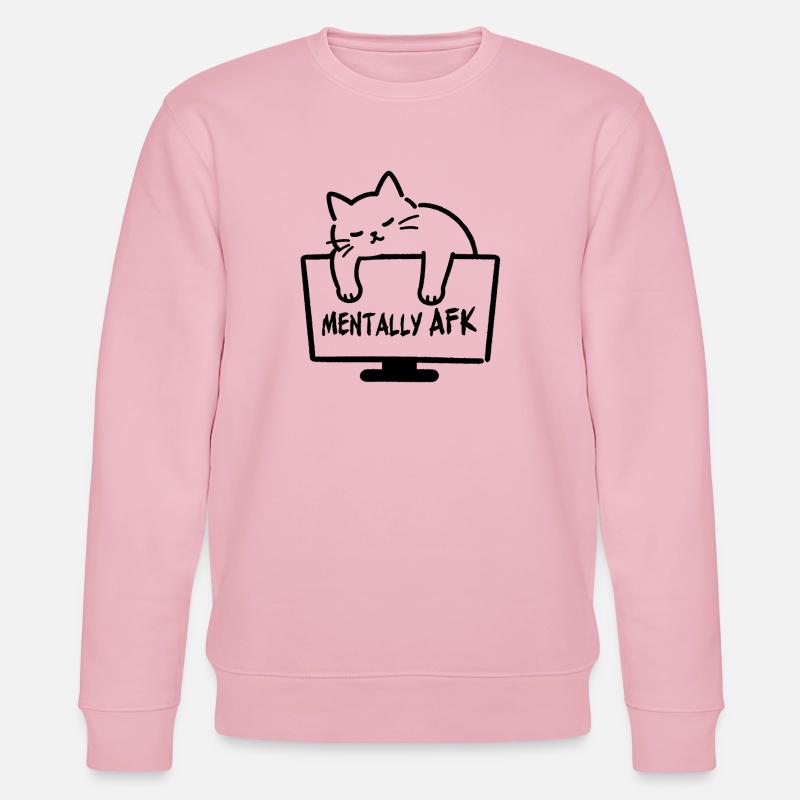 Chatte mental AFK - Stanley/Stella Unisex Bio-Sweatshirt CHANGER - Hellrosa