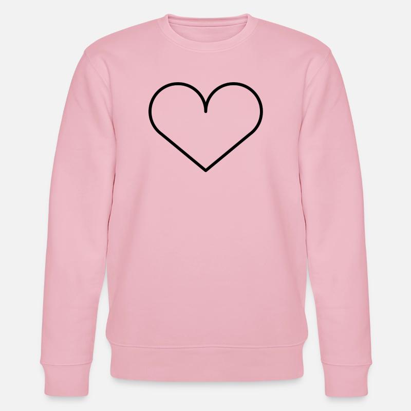 Herz - Stanley/Stella Unisex Bio-Sweatshirt CHANGER - Hellrosa