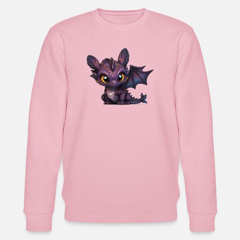 Bébé Dragon Violet - Sweat bio CHANGER Stanley/Stella Unisexe - rose pâle