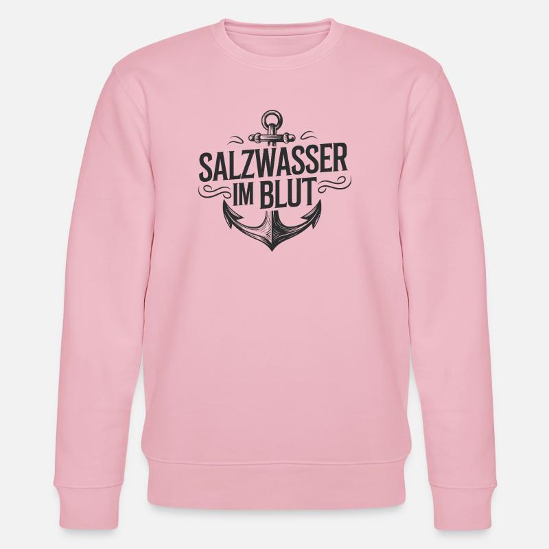 Salzwasser im Blut: Anker-Logo - Stanley/Stella Unisex Bio-Sweatshirt CHANGER - Hellrosa