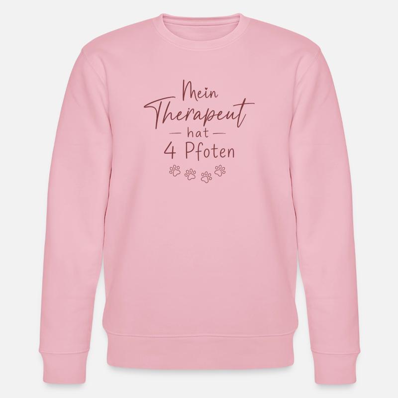 My therapist has four paws - Stanley/Stella CHANGER Unisex Organic Sweatshirt - cotton pink