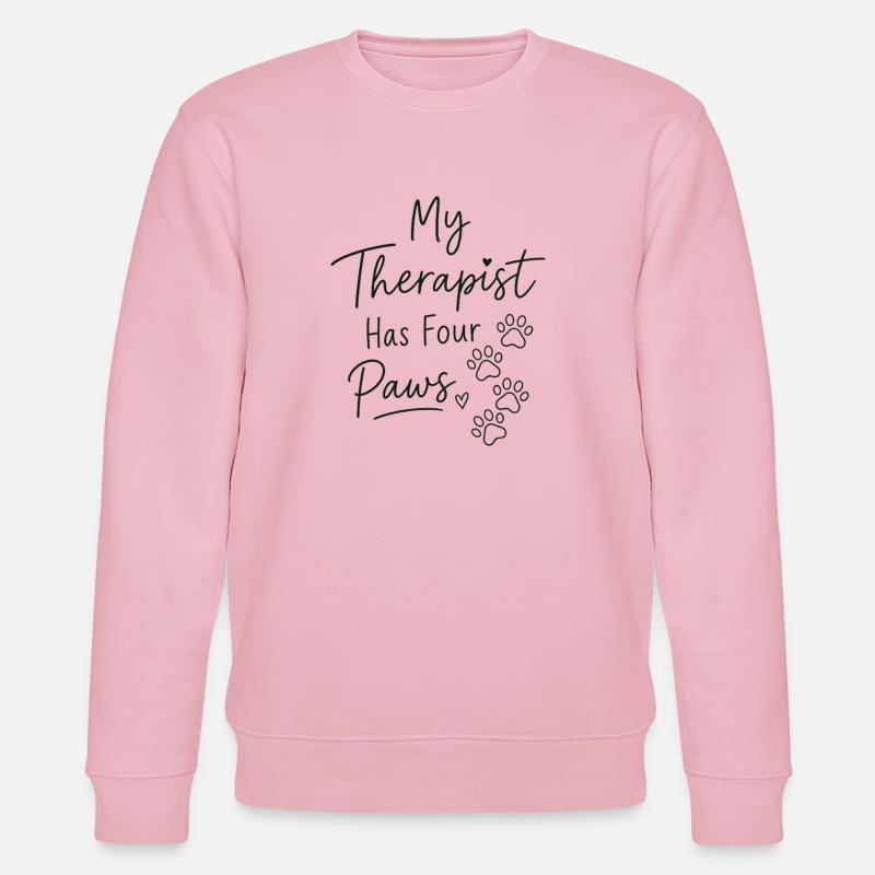 Vier Pfoten Therapiebegleiter - Stanley/Stella Unisex Bio-Sweatshirt CHANGER  - Hellrosa