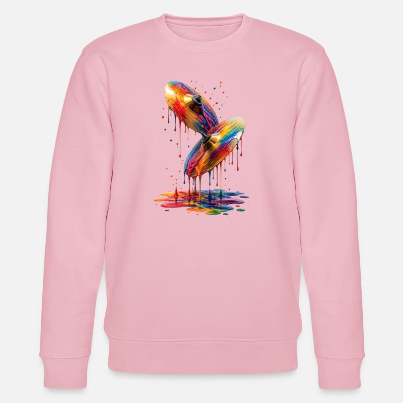Piscines aux couleurs dégoulinantes - Sweat bio CHANGER Stanley/Stella Unisexe - rose pâle