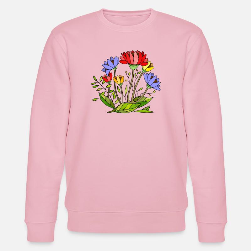 Blumen - Stanley/Stella Unisex Bio-Sweatshirt CHANGER  - Hellrosa