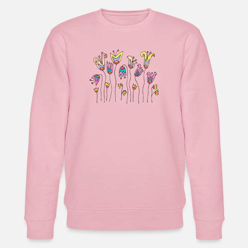 Blumen - Stanley/Stella Unisex Bio-Sweatshirt CHANGER  - Hellrosa