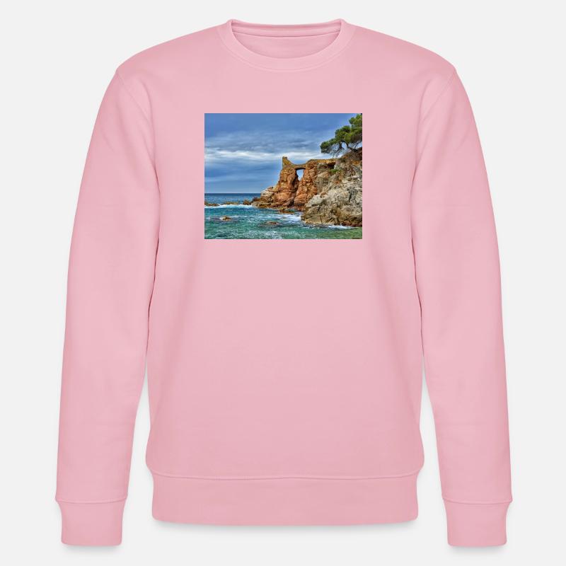 Sea Arch an der Klippenseite - Stanley/Stella Unisex Bio-Sweatshirt CHANGER  - Hellrosa