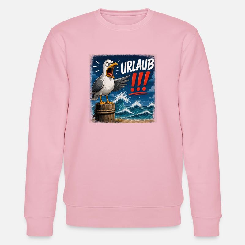 Urlaub!!! Sturm am Meer - Stanley/Stella Unisex Bio-Sweatshirt CHANGER - Hellrosa