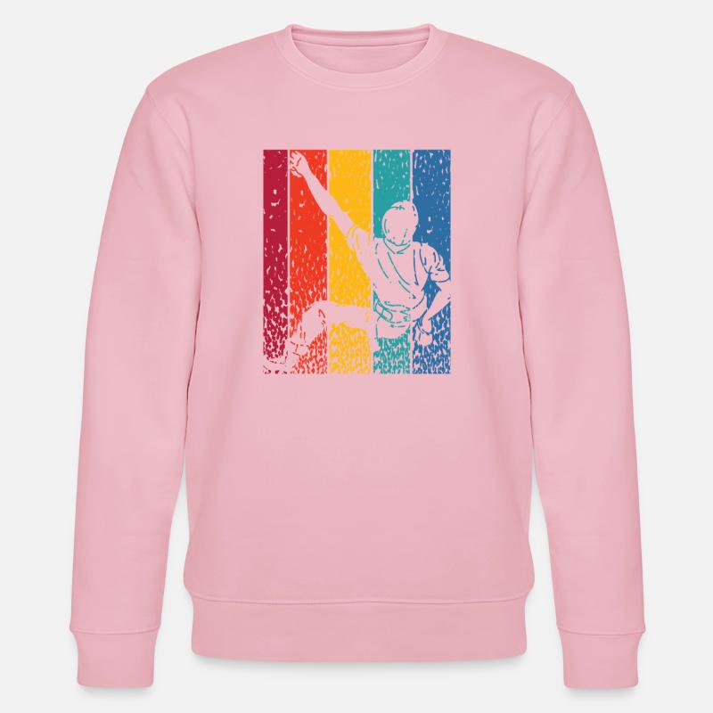 Boulderer Boulder Bouldern - Stanley/Stella Unisex Bio-Sweatshirt CHANGER - Hellrosa