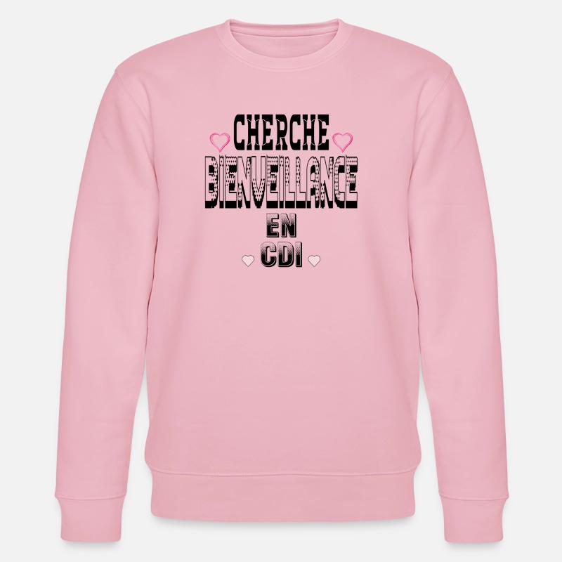 Cherche Bienveillance en CDI - Sweat bio CHANGER Stanley/Stella Unisexe - rose pâle