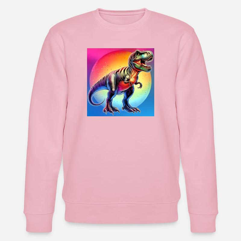 dinosaur - Stanley/Stella CHANGER Unisex Organic Sweatshirt - cotton pink