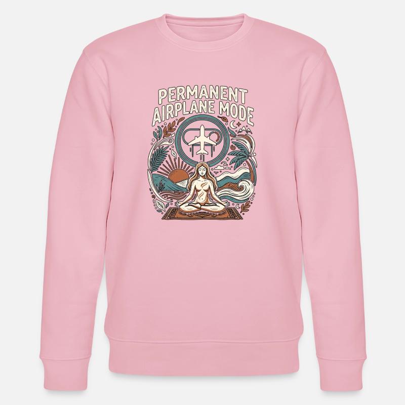Yoga Air Plane Mode - Stanley/Stella Unisex Bio-Sweatshirt CHANGER  - Hellrosa