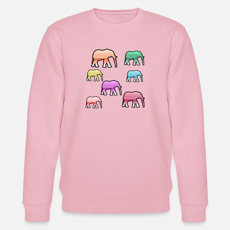 Elefanten - Stanley/Stella Unisex Bio-Sweatshirt CHANGER - Hellrosa