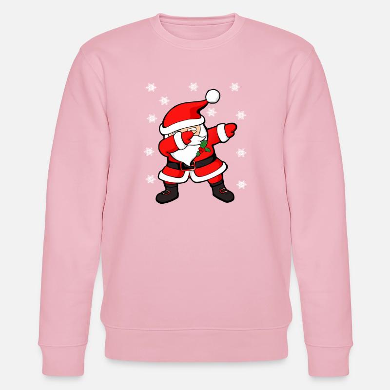 Santa Dab Festive Cheer - Stanley/Stella CHANGER Unisex Organic Sweatshirt - cotton pink