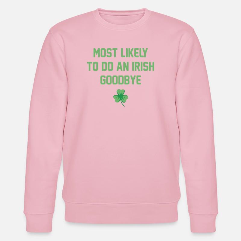 Irischer Goodbye Shamrock Tee - Stanley/Stella Unisex Bio-Sweatshirt CHANGER  - Hellrosa