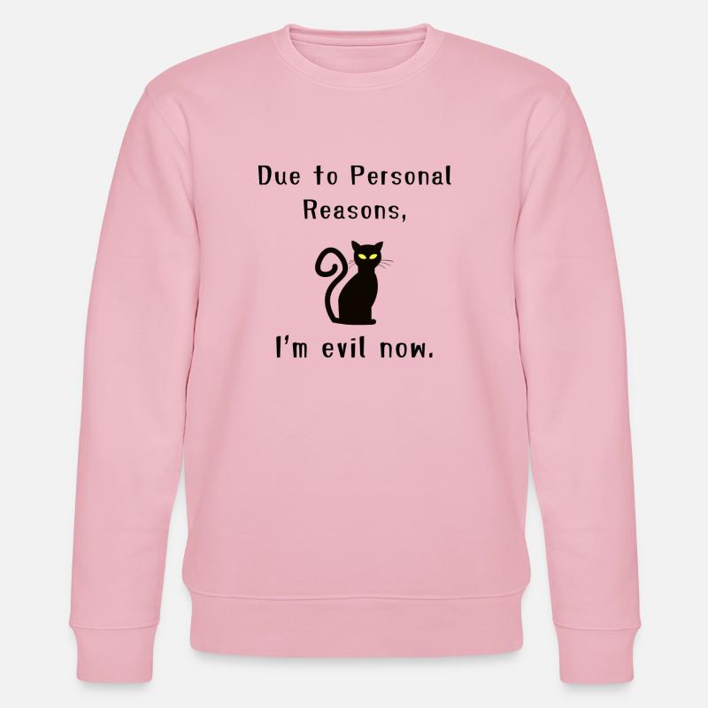 Evil Cat - Stanley/Stella CHANGER Unisex Organic Sweatshirt - cotton pink
