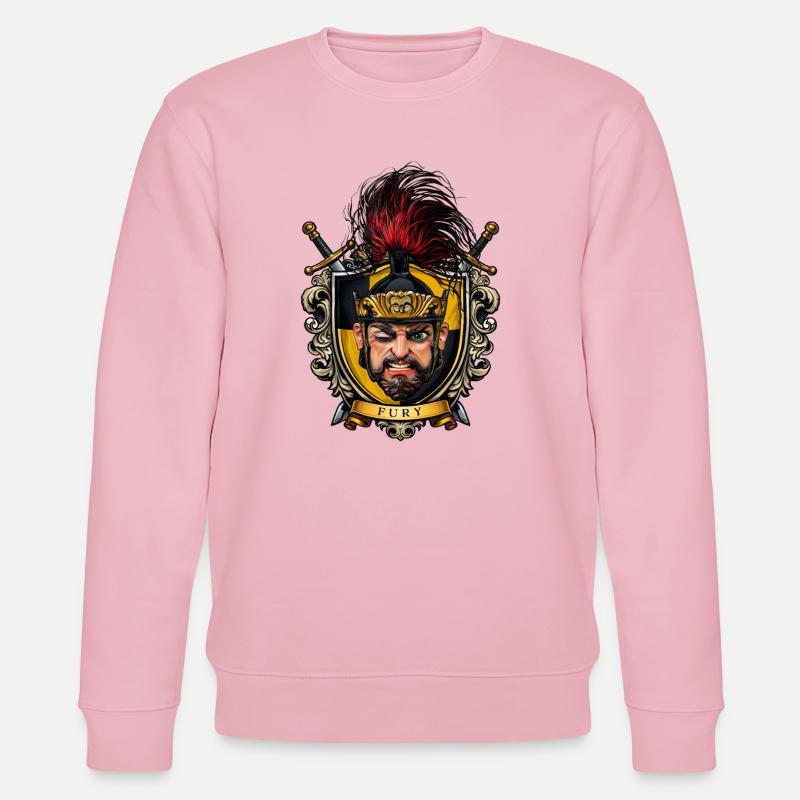 Fury Shield Warrior Crest - Stanley/Stella CHANGER Unisex Organic Sweatshirt - cotton pink