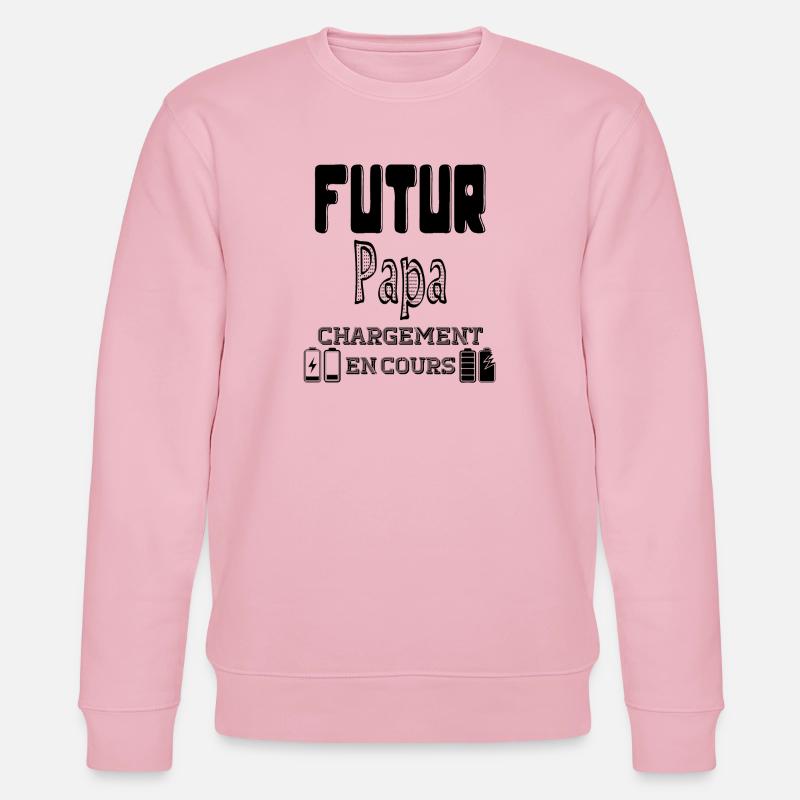 Daddy-to-be Loading In Progress - Stanley/Stella CHANGER Unisex Organic Sweatshirt - cotton pink