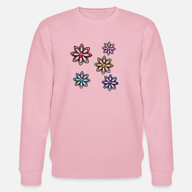 Blumen - Stanley/Stella Unisex Bio-Sweatshirt CHANGER  - Hellrosa