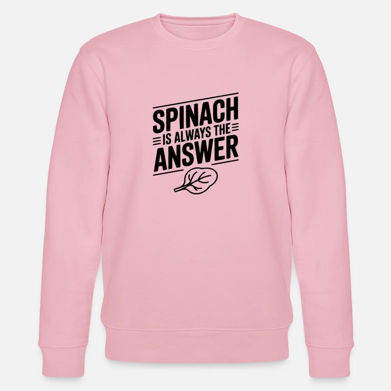 Spinat ist immer die Antwort - Stanley/Stella Unisex Bio-Sweatshirt CHANGER - Hellrosa