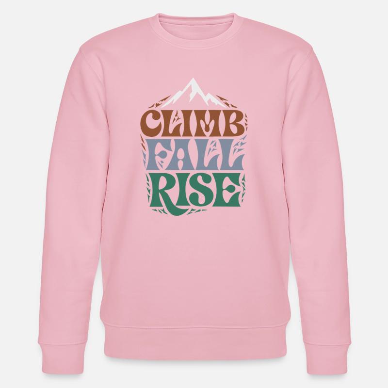 Dawn Mountain and Foliage - Stanley/Stella CHANGER Unisex Organic Sweatshirt - cotton pink