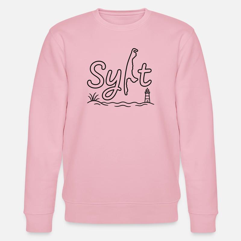 Sylt Insel Umriss - Stanley/Stella Unisex Bio-Sweatshirt CHANGER  - Hellrosa