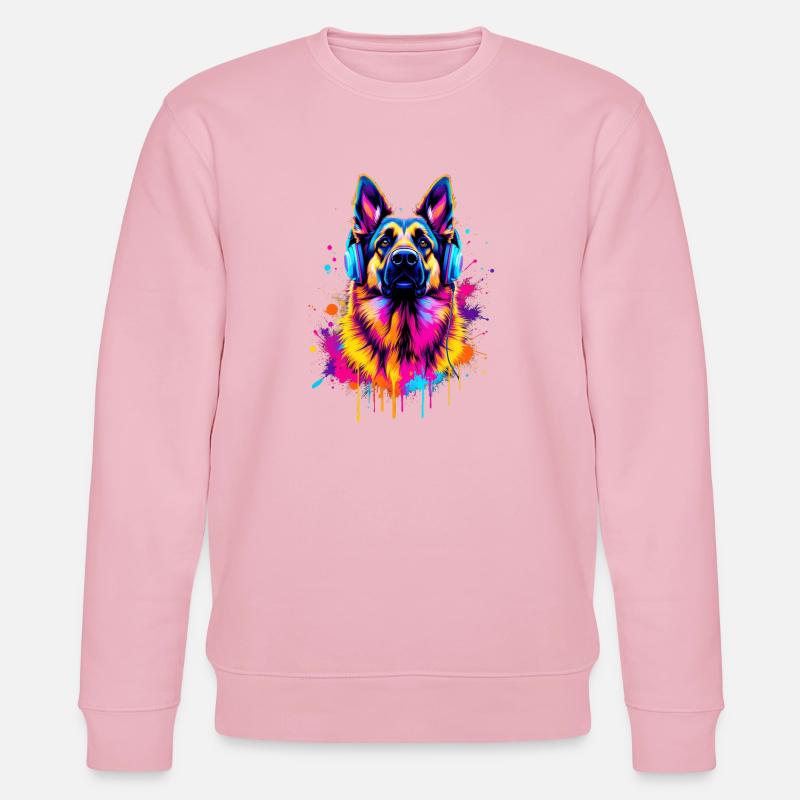 German Shepherd - Stanley/Stella CHANGER Unisex Organic Sweatshirt - cotton pink