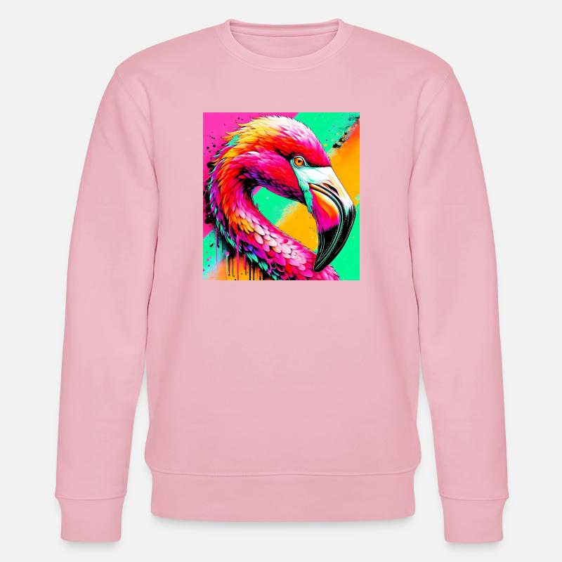 Flamingo - Stanley/Stella Unisex Bio-Sweatshirt CHANGER - Hellrosa