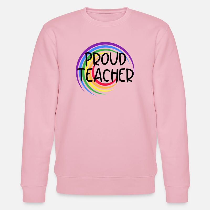 Stolzer Lehrer LGBTQ Pride Regenbogendesign - Stanley/Stella Unisex Bio-Sweatshirt CHANGER  - Hellrosa