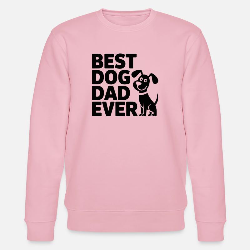 Best Dog Dad Ever – Hundemotiv - Stanley/Stella Unisex Bio-Sweatshirt CHANGER  - Hellrosa