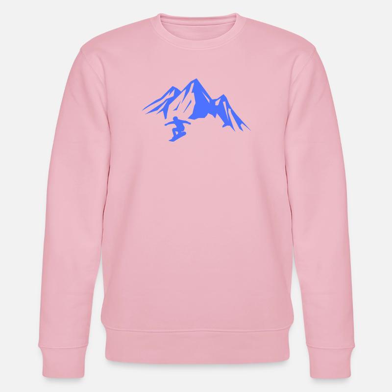 snowboard_berge- - Stanley/Stella Unisex Bio-Sweatshirt CHANGER - Hellrosa