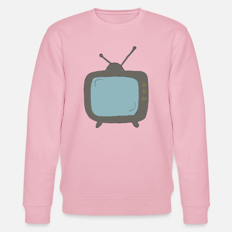 fernseher comicstyle - Stanley/Stella Unisex Bio-Sweatshirt CHANGER - Hellrosa