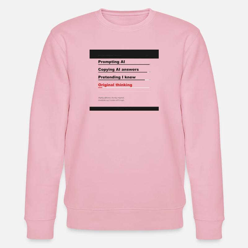 FERTIGKEITEN: PROMPT-KI 99 % - Stanley/Stella Unisex Bio-Sweatshirt CHANGER - Hellrosa