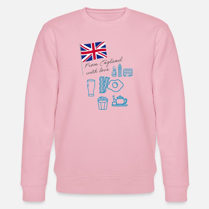 EXANGLIA (Blau + Grauer Text) - Stanley/Stella Unisex Bio-Sweatshirt CHANGER  - Hellrosa