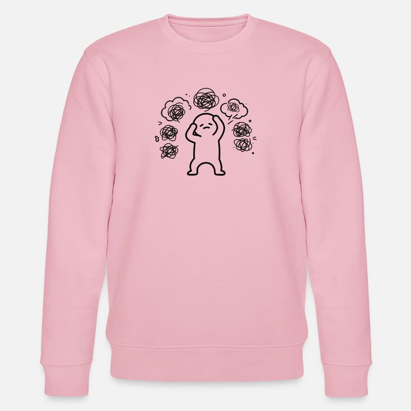 overthinkers et introvertis, surmenage mental - Sweat bio CHANGER Stanley/Stella Unisexe - rose pâle