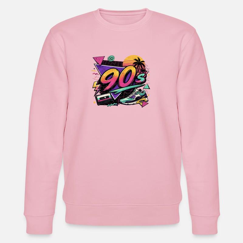 90er Neon Retro Sneaker Design - Stanley/Stella Unisex Bio-Sweatshirt CHANGER  - Hellrosa