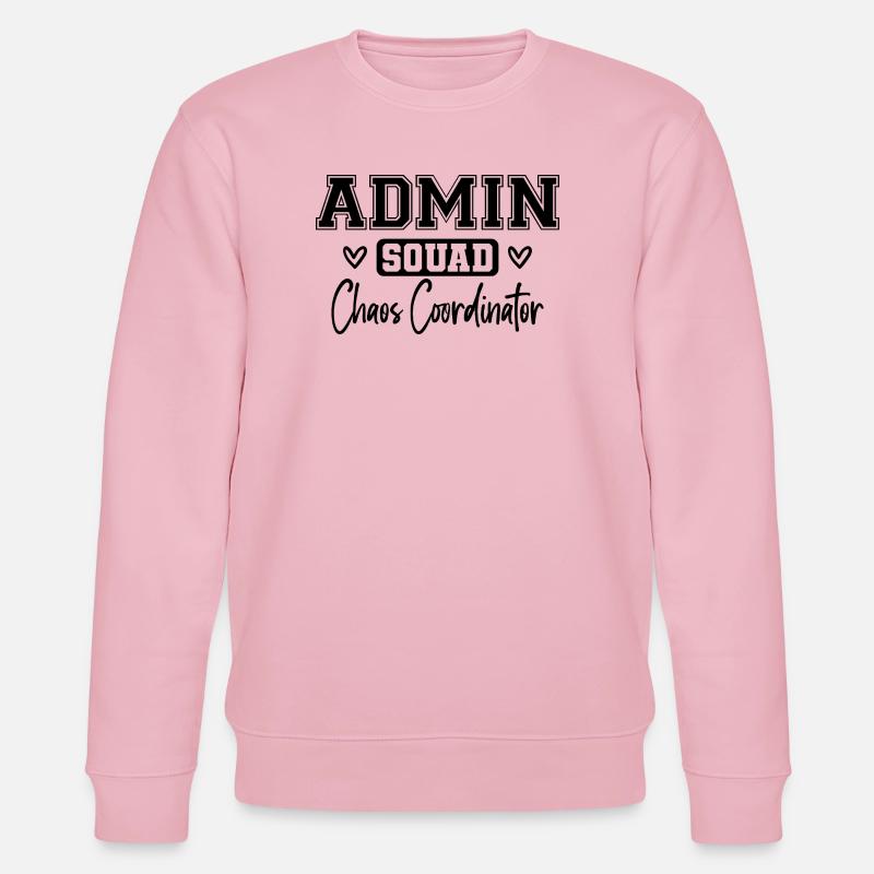 Admin Squad: Farbig Retro Büroteam Geschenk - Stanley/Stella Unisex Bio-Sweatshirt CHANGER  - Hellrosa