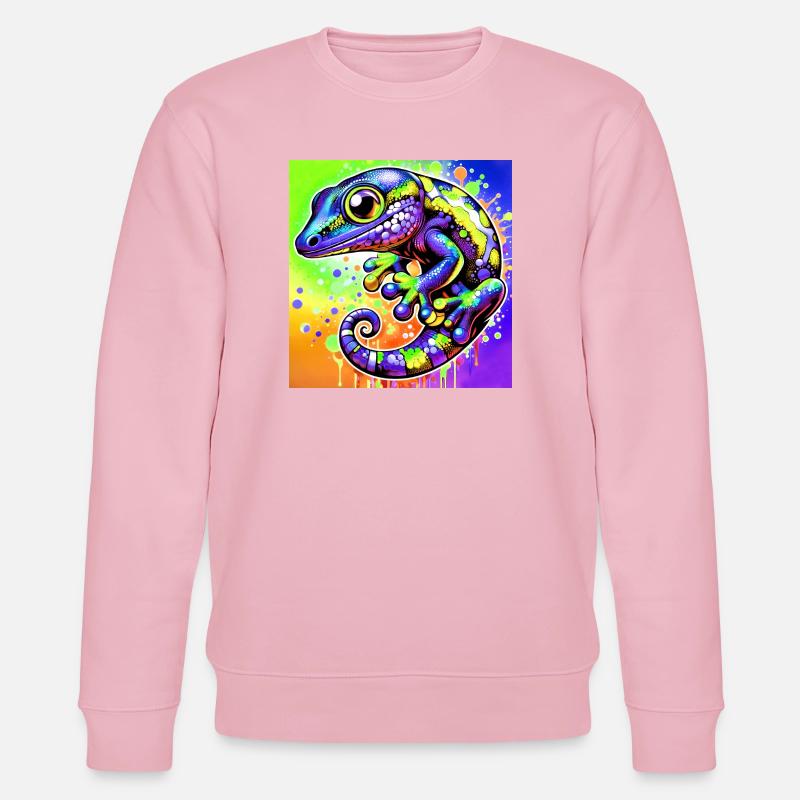 Gecko - Stanley/Stella Unisex Bio-Sweatshirt CHANGER  - Hellrosa