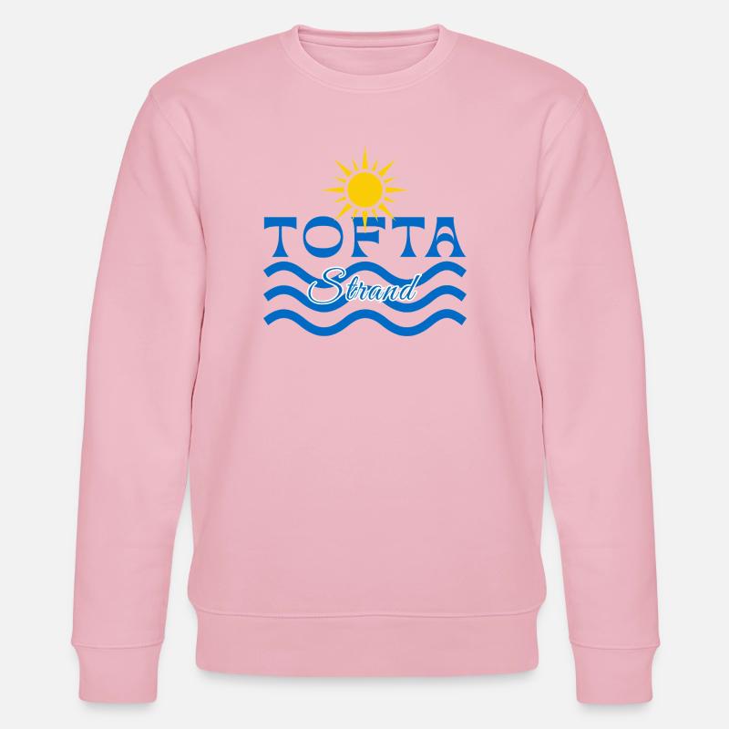 Tofta Strand-Soleil et Vagues - Sweat bio CHANGER Stanley/Stella Unisexe - rose pâle