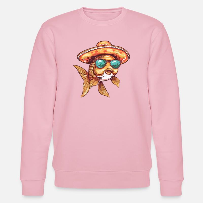 Sombrero comique Poisson Rouge - Sweat bio CHANGER Stanley/Stella Unisexe - rose pâle