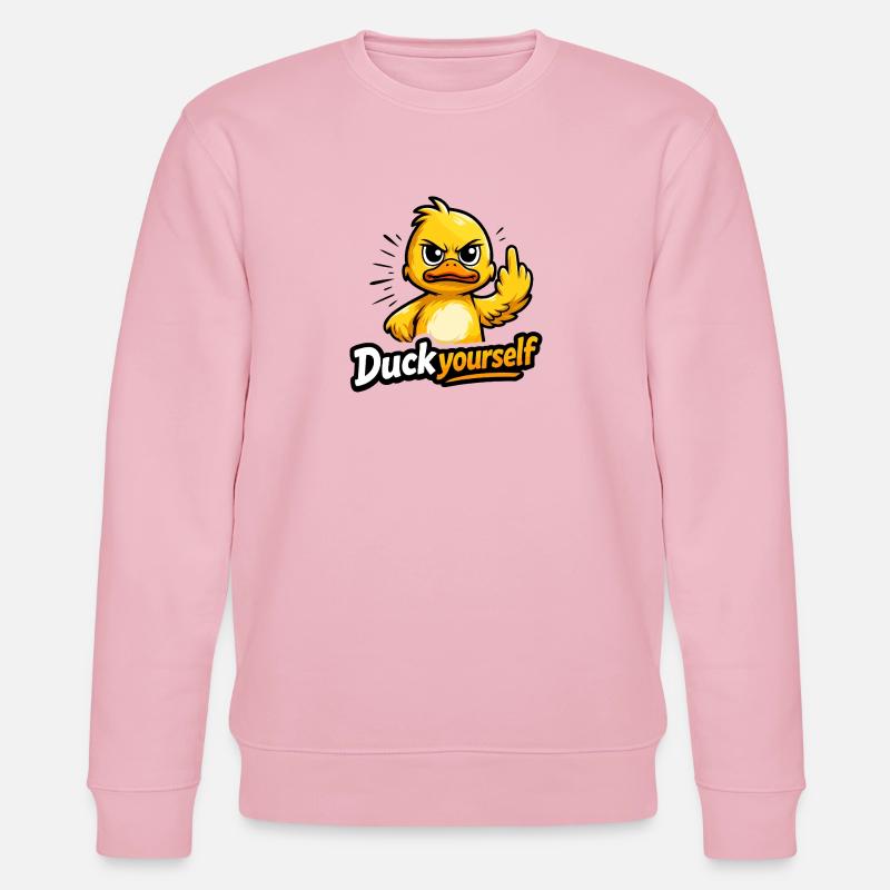Canard coquin avec de l’attitude - Sweat bio CHANGER Stanley/Stella Unisexe - rose pâle