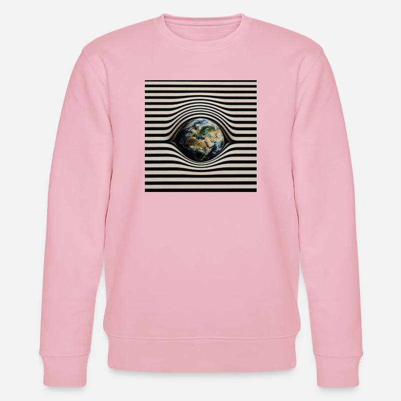 Erde im optischen Wellenmuster - Stanley/Stella Unisex Bio-Sweatshirt CHANGER  - Hellrosa