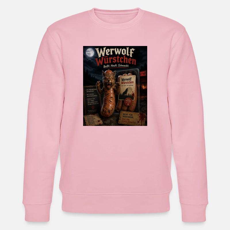Werwolf Würstchen  - Stanley/Stella Unisex Bio-Sweatshirt CHANGER  - Hellrosa
