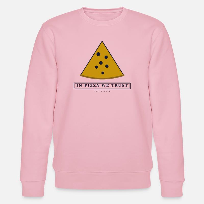 in pizza we trust - Stanley/Stella Unisex Bio-Sweatshirt CHANGER  - Hellrosa