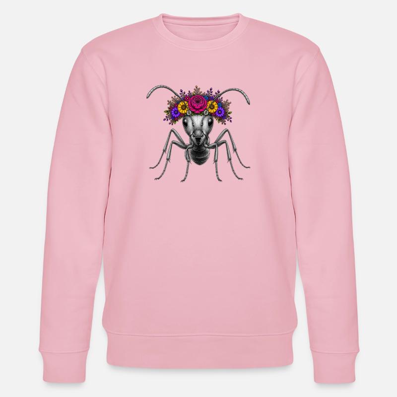 Blütenkrone-Ant Ameise - Stanley/Stella Unisex Bio-Sweatshirt CHANGER - Hellrosa