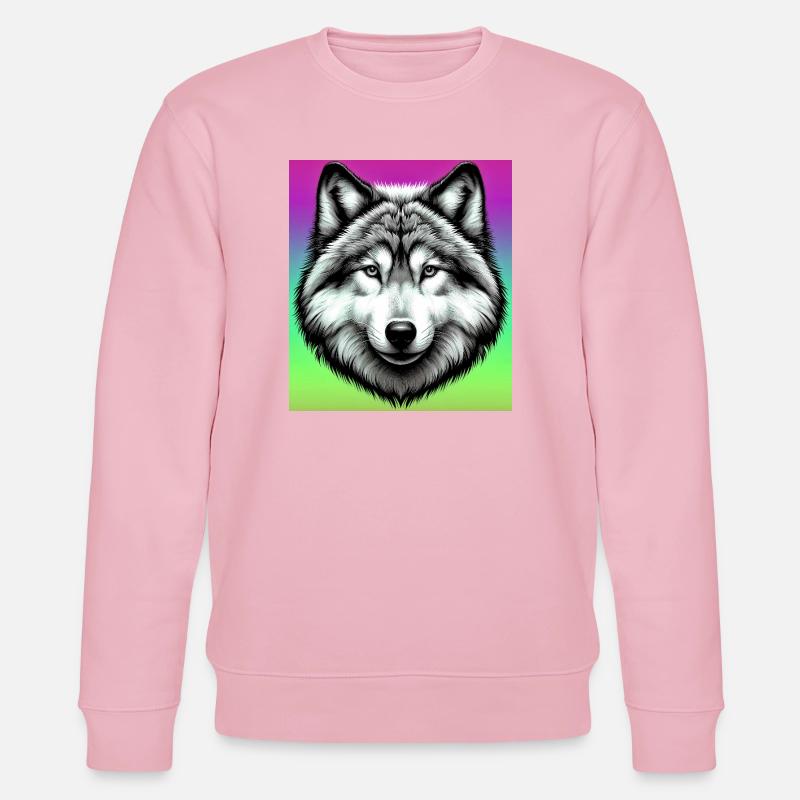 Wolf - Stanley/Stella Unisex Bio-Sweatshirt CHANGER  - Hellrosa