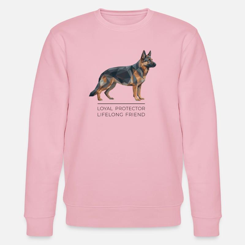German Shepherd Low-Poly - Loyal, brave, true - Stanley/Stella Unisex Bio-Sweatshirt CHANGER - Hellrosa