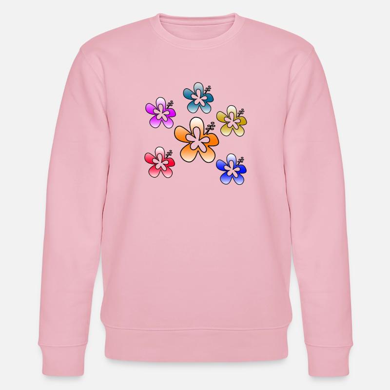 Blumen - Stanley/Stella Unisex Bio-Sweatshirt CHANGER - Hellrosa