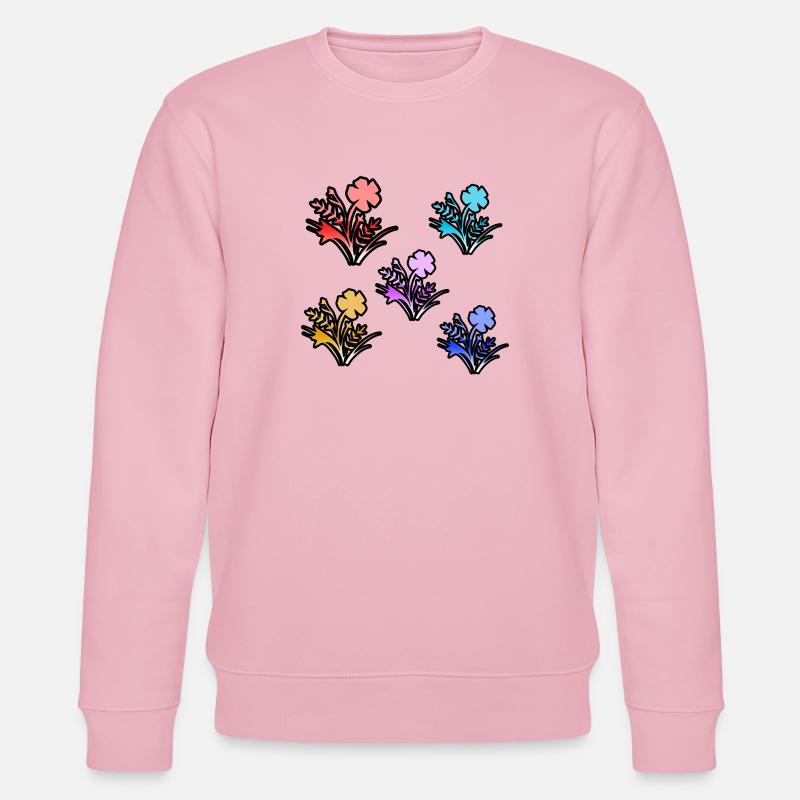 Blumen - Stanley/Stella Unisex Bio-Sweatshirt CHANGER - Hellrosa